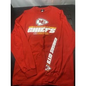 Kansa City Chiefs Long‎ Sleeve T Shirt Sleeve Hit Alstyle NFL Team Apparel 2X